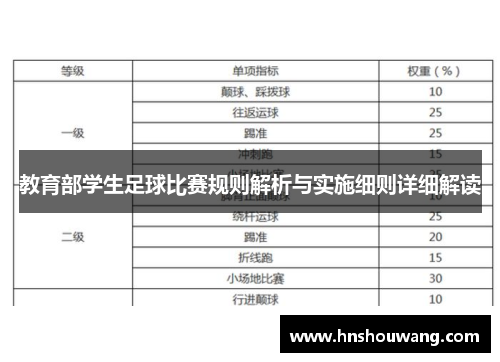 教育部学生足球比赛规则解析与实施细则详细解读